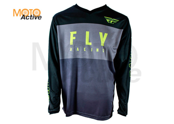 Джерси FLY RACING F-16 REFRESH , черная/серая